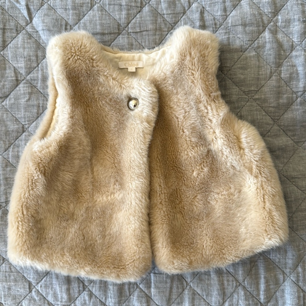 Chloe fur vest for a baby